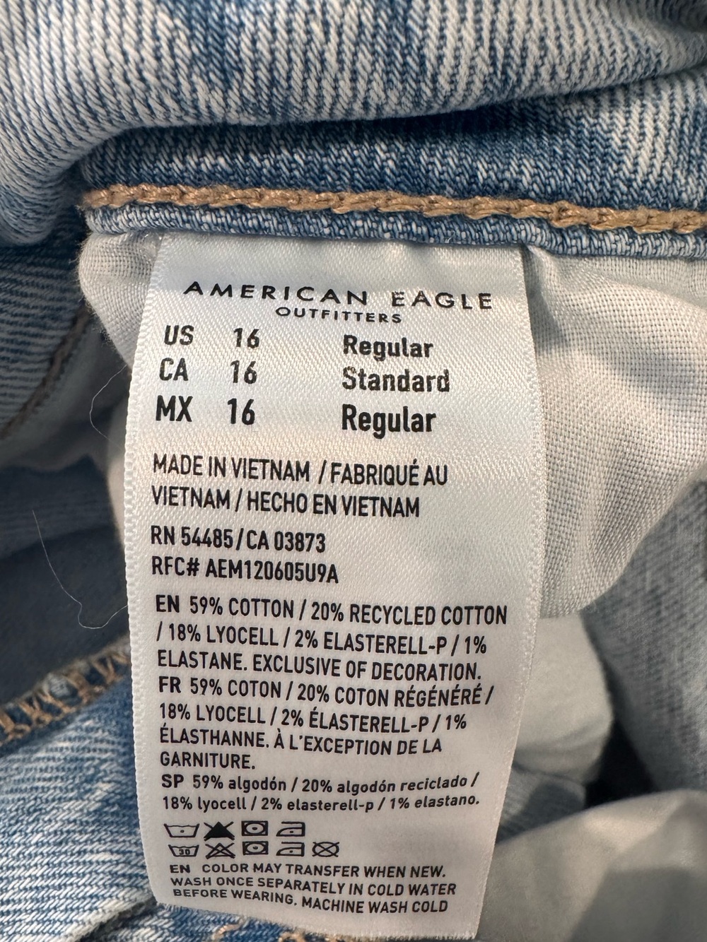American Age Light Blue Wide Leg Jeans - Picture 6 of 6